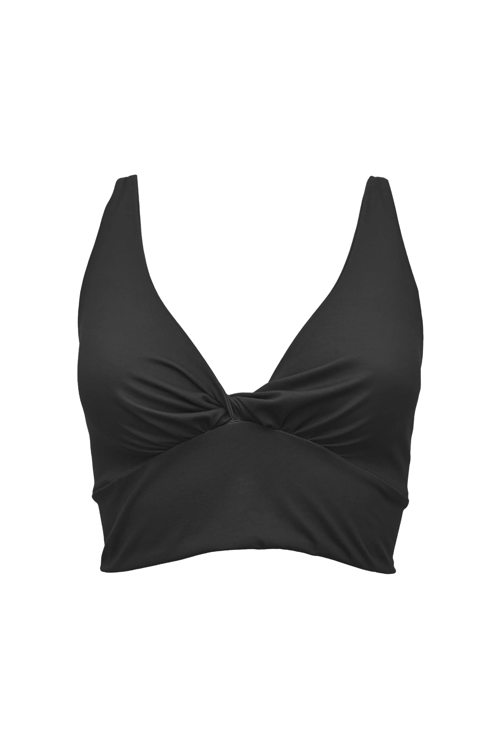 Lezat Bra Ada Organic Cotton Twist Around Sports Bra - Black