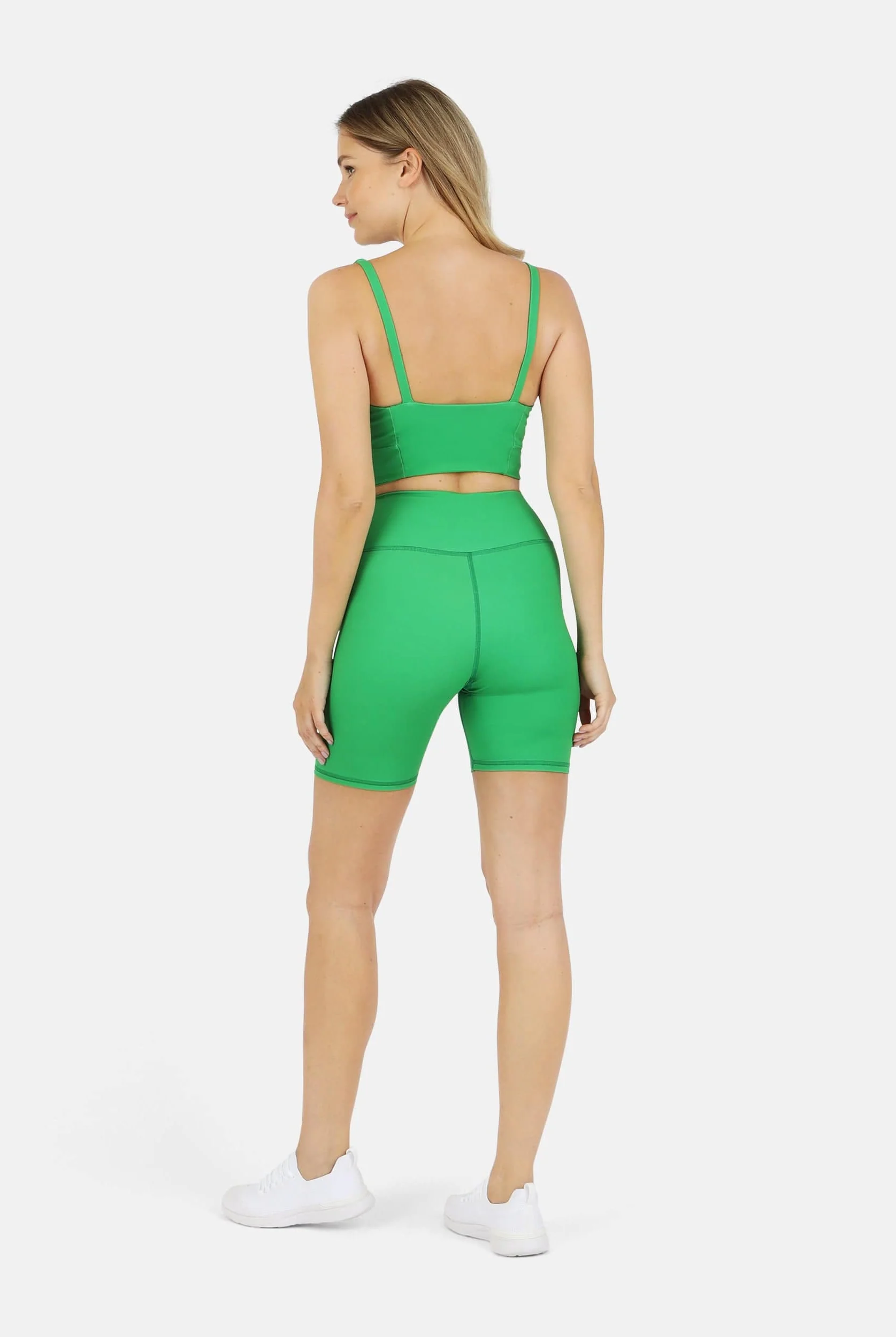 Lezat Bra Ada Organic Cotton Twist Around Sports Bra - Kelly Green