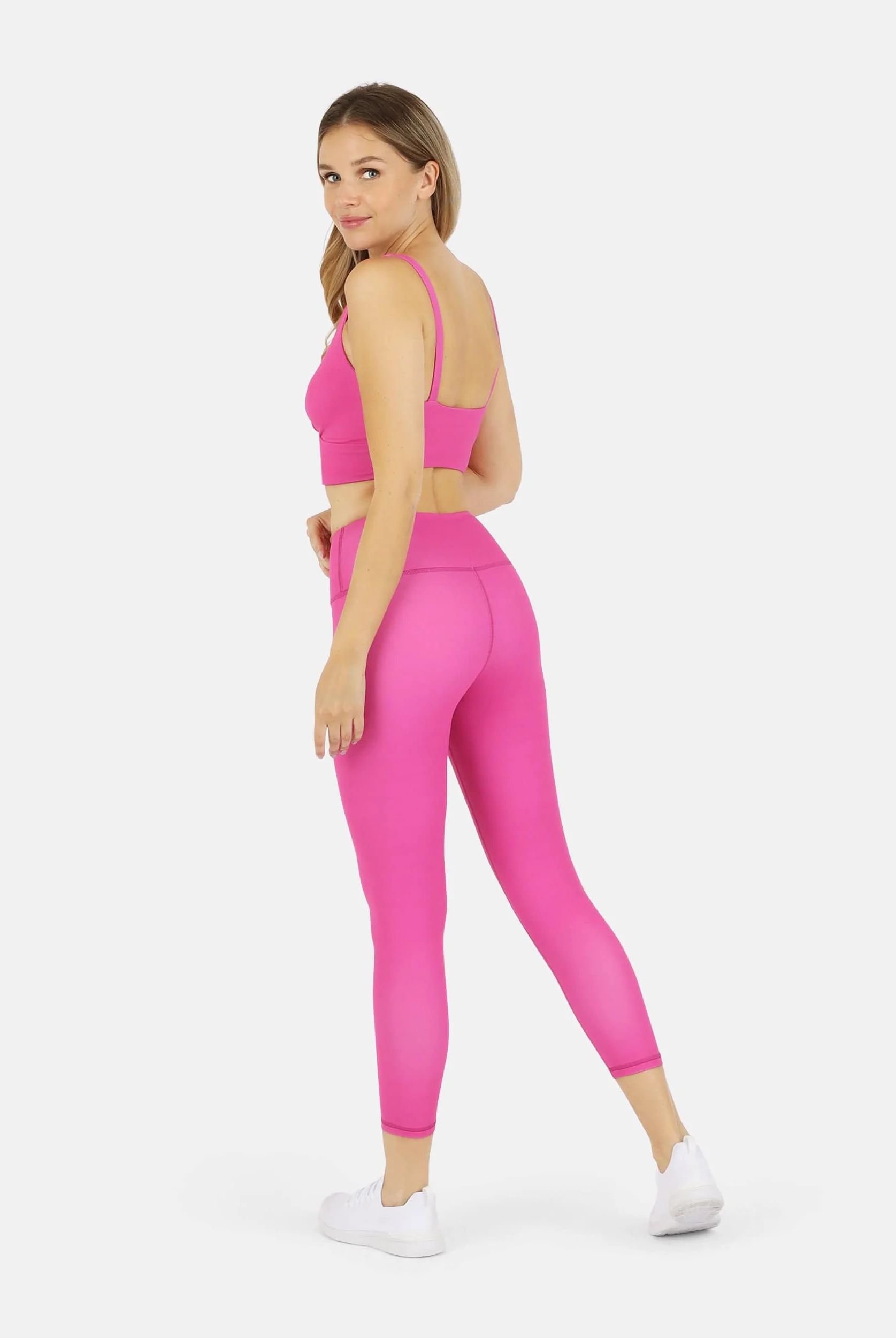 Lezat Bra Ada Organic Cotton Twist Around Sports Bra - Pink Aster