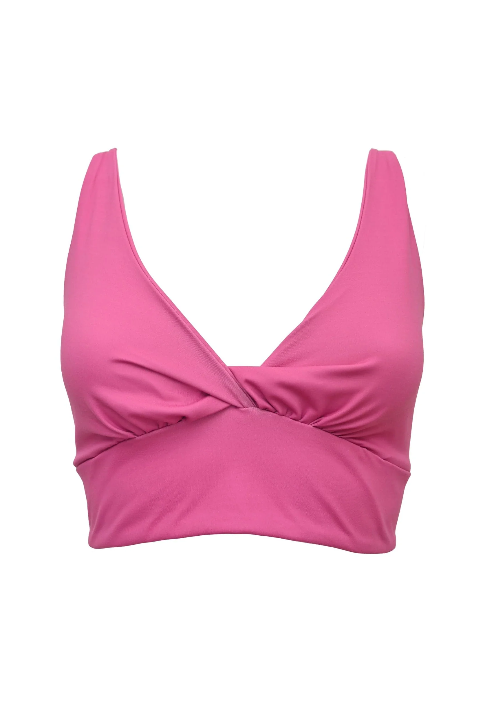 Lezat Bra Ada Organic Cotton Twist Around Sports Bra - Pink Aster