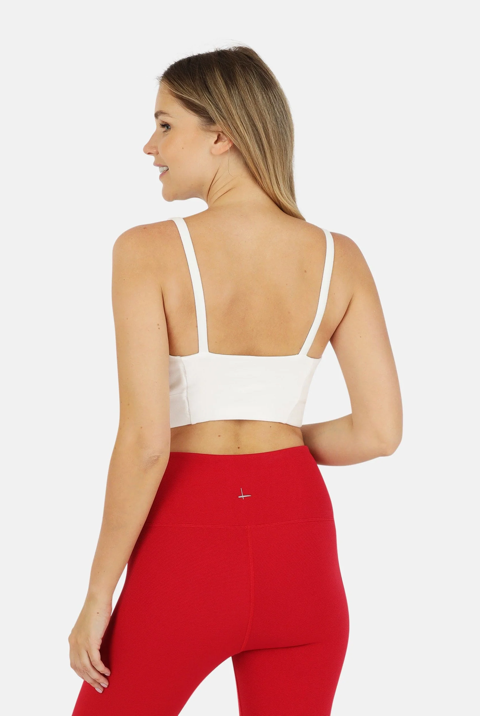 Lezat Bra Ada Organic Cotton Twist Around Sports Bra - White