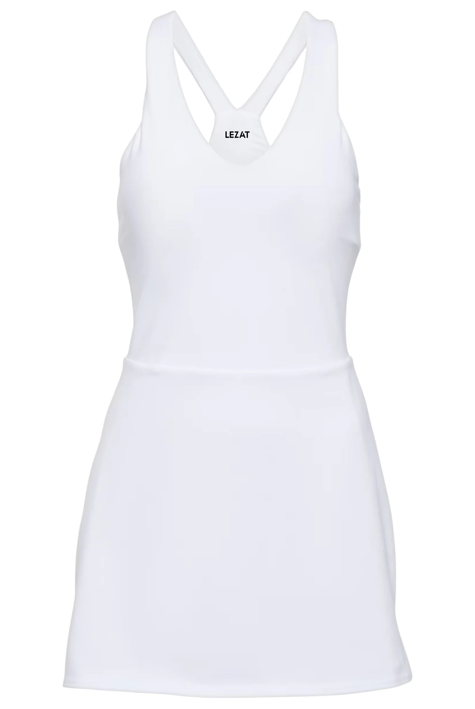 Lezat Dress Isla Racerback Organic Cotton Sport Dress - White