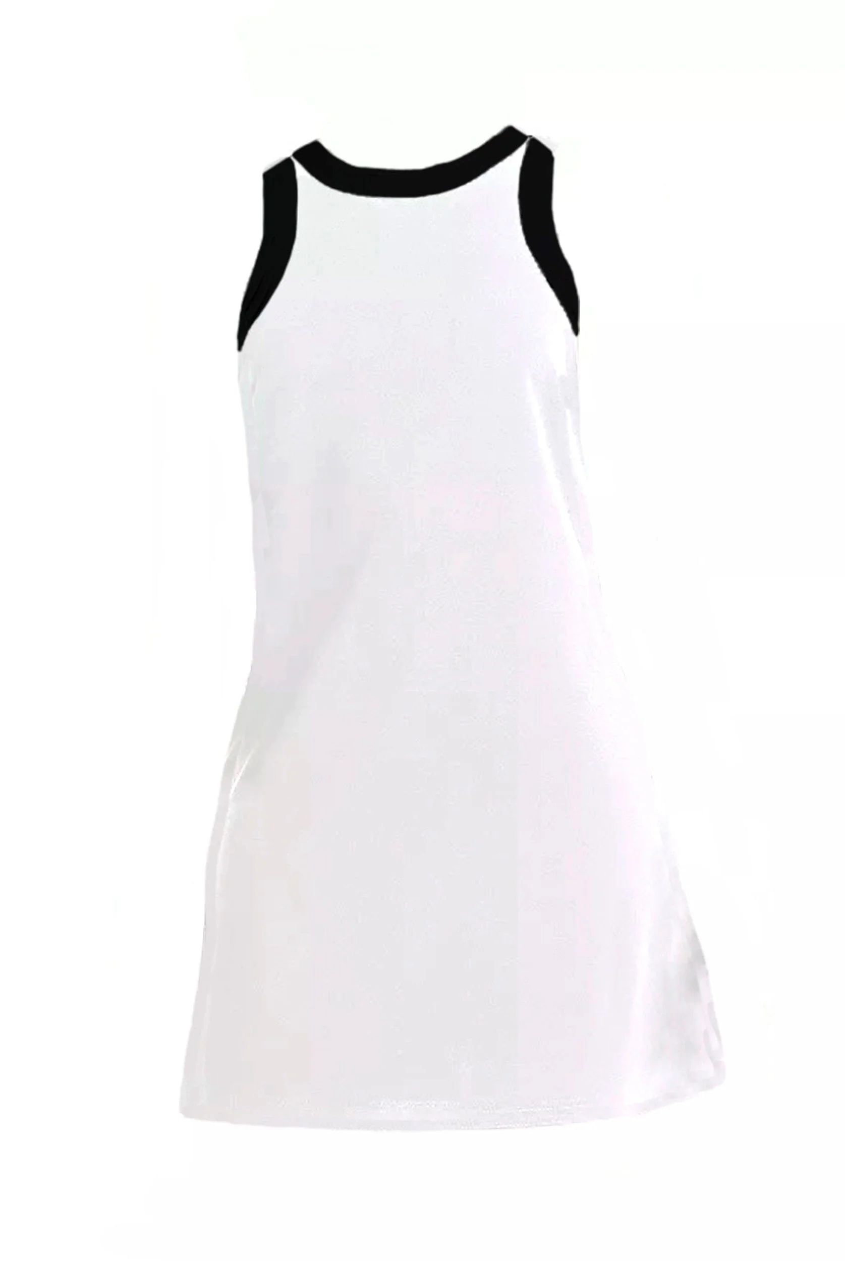 Lezat Dress Willa Organic Cotton Active Mini Dress - White/Black