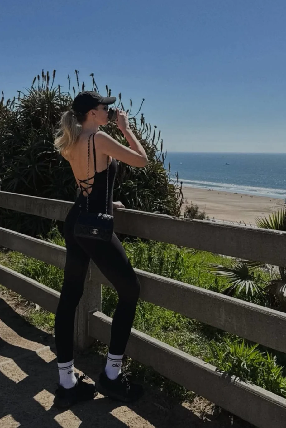 Lezat Jumpsuit Lorna Criss-Cross Organic Cotton Jumpsuit - Black