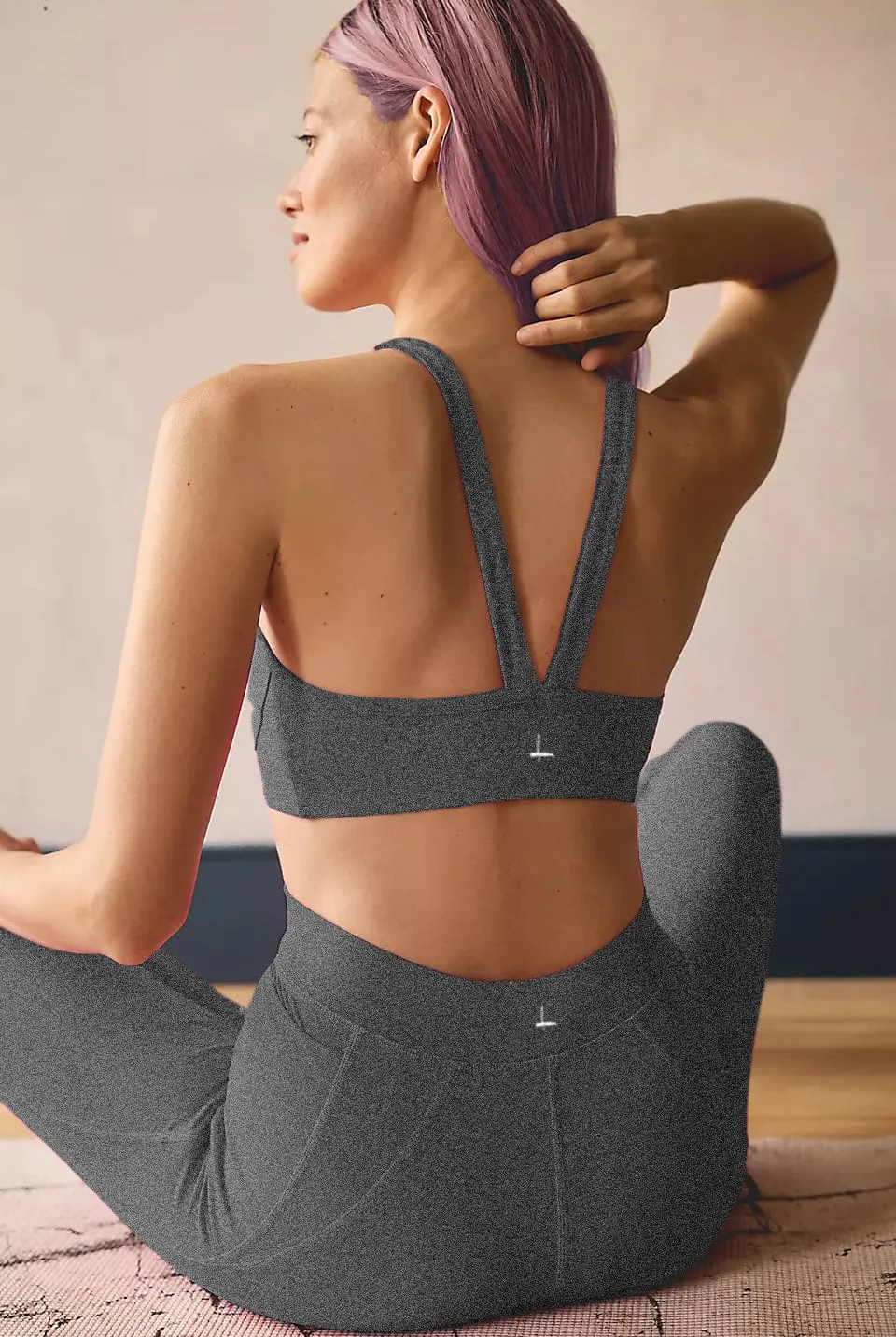 Lezat Legging Reagan Organic Cotton Sports Bra - Dark Heather Gray